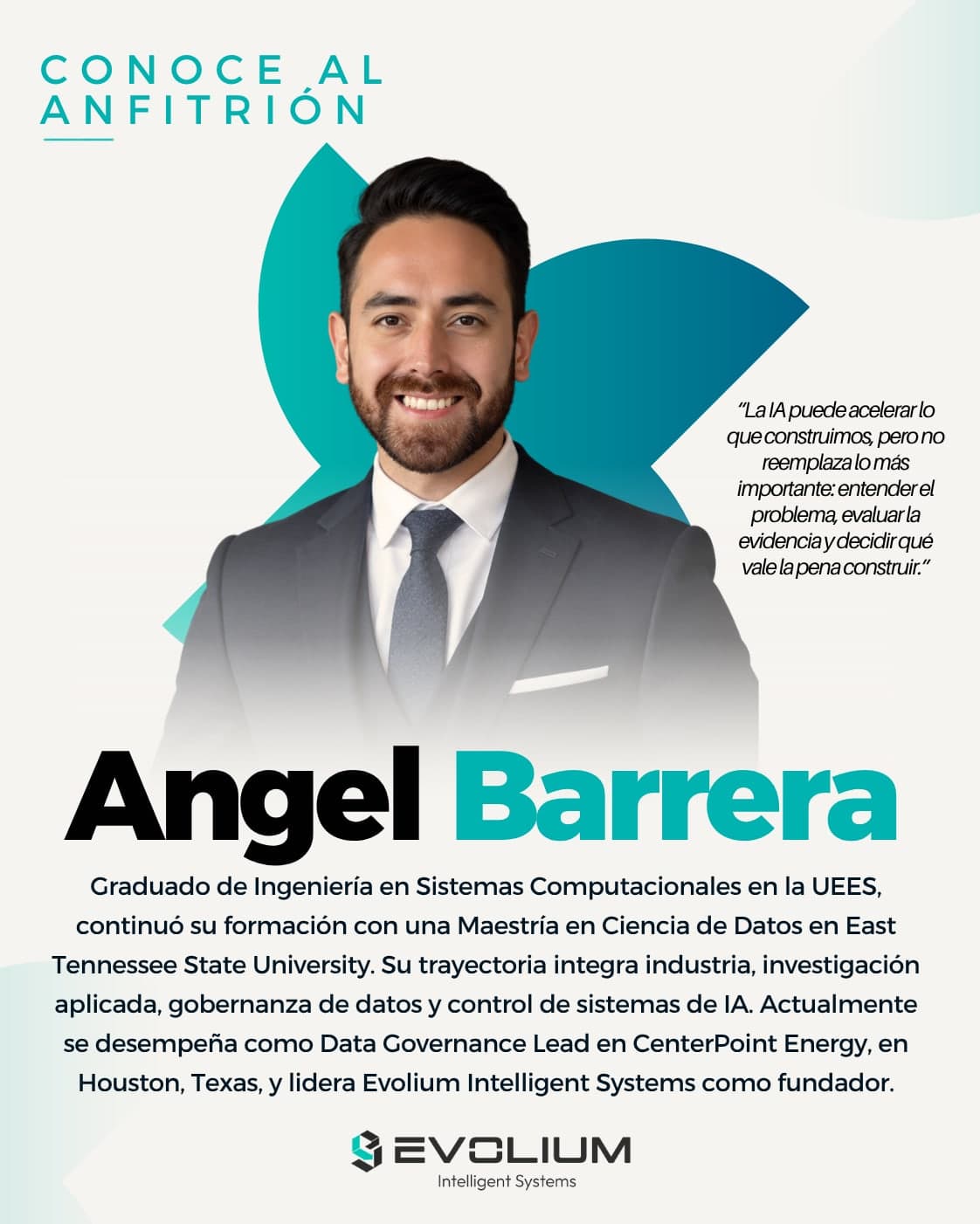 Flyer: conoce al anfitrión del webinar
